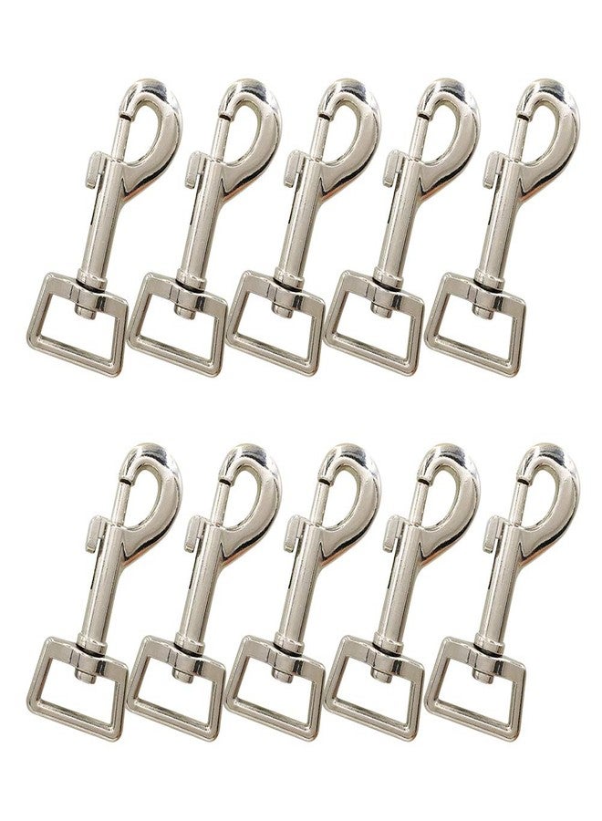 Vafon 10 Pcs Heavy Duty 2.95"x0.98" Square Eye Nickel Plated Swivel Snap Hooks Pet Buckle Trigger Clip Clasp Dog Horse Lead Keychain - Image 1