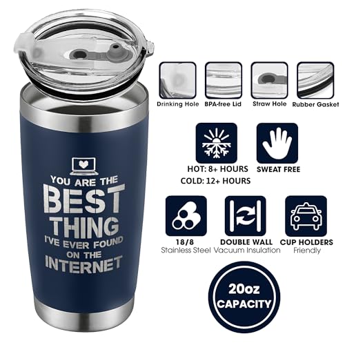 SUCHAGIFT Gifts for Him, Boyfriend, Husband - Boyfriend, Husband Gifts - Anniversary, Valentines, Birthday, Christmas Gift Ideas for Him - Love Romantic Gift Ideas for Him - 20 Oz Stainless Steel Tumbler - Image 2