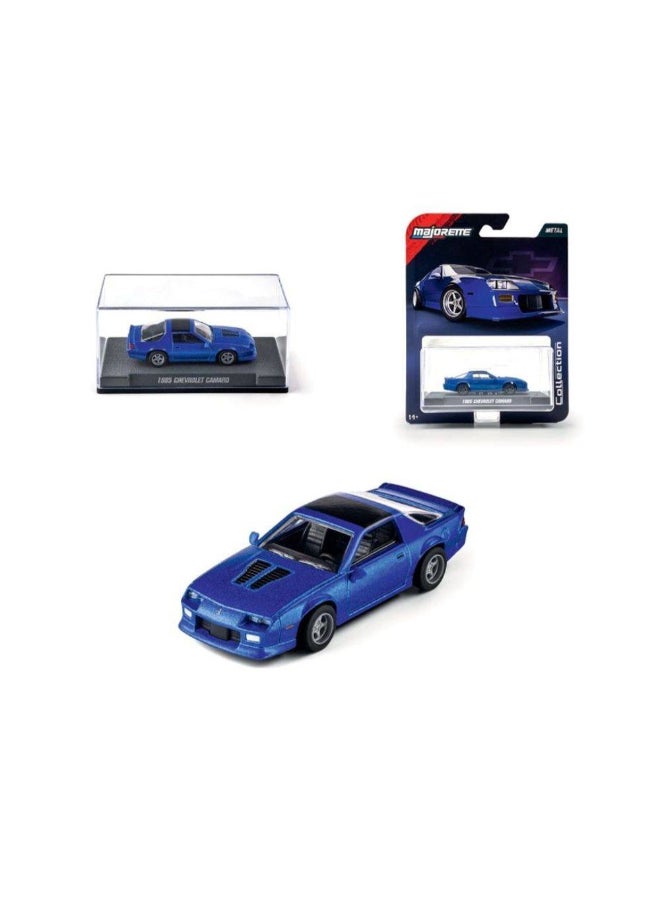 Majorette Metal Collection 1985 Chevrolet Camaro Die-Cast Car (1:64, Blue) - Image 2