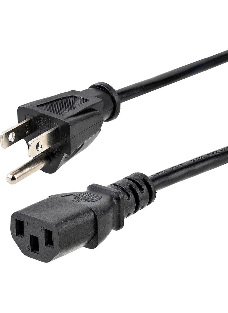 StarTech StarTechcom 10ft 3m Computer Power Cord NEMA 515P to C13 10A 125V 18AWG Black Replacement AC Power Cord Printer PC Power Supply Cable Monitor Power Cable  UL Listed PXT101 10  - Image 1