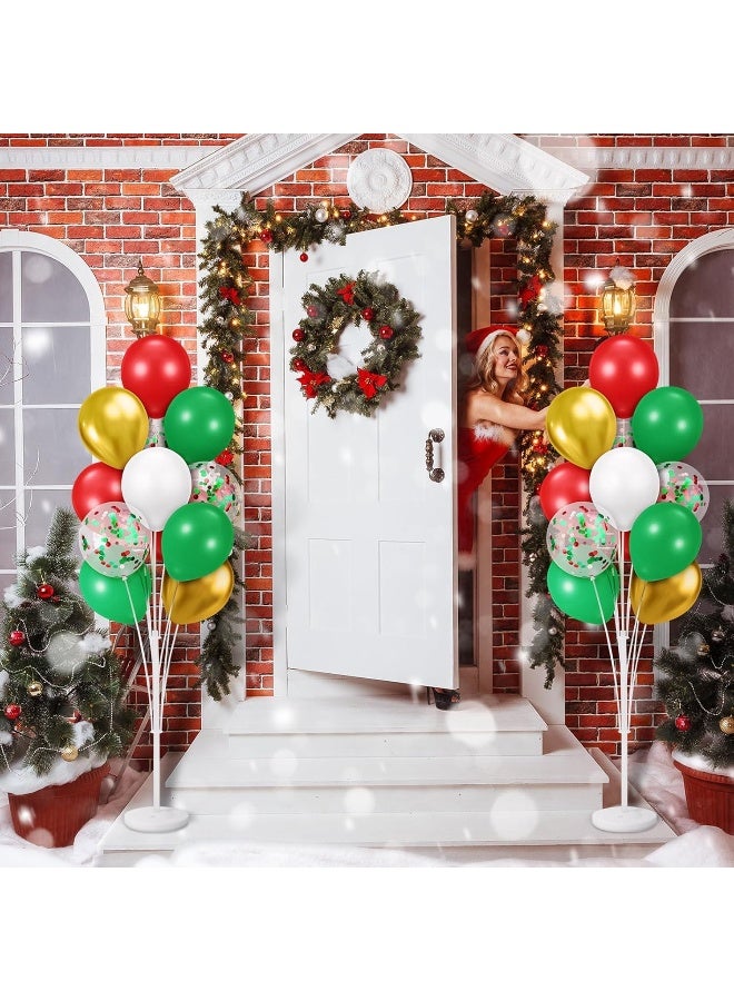 MOMENT طقم حامل البالونات، حامل بالونات طاولة بطول 130 سم مع 13 كوب بالون وعصي لتزيين حفلات عيد الميلاد، حفلات استقبال المواليد، حفلات الزفاف، حفلات التخرج، والاحتفالات - Image 4