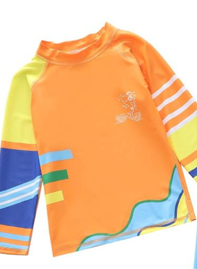 2pcs children's swimsuit boys one piece long sleeve long pants surfing swimsuit swimsuit - Image 3