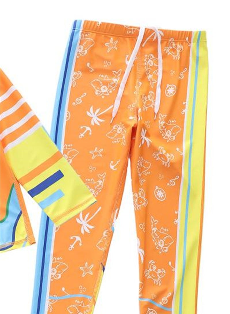 2pcs children's swimsuit boys one piece long sleeve long pants surfing swimsuit swimsuit - Image 4