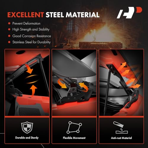 A-Premium Front Driver and Passenger Hood Hinges Compatible with Toyota Yaris 2007-2012 Sedan, Front Left and Right Side, 2-PC Set, Replace# 5342052240, 5341052240 - Image 4