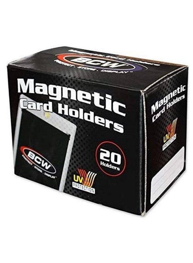 BCW 35 Pt Magnetic Card Holder -20 Pack | 2-Piece Design With Gold Magnet For Trading Cards | Durable Protective Card Case With Recessed Arrowhead Corners | Magnetic Card Holders For Trading Cards - Image 1
