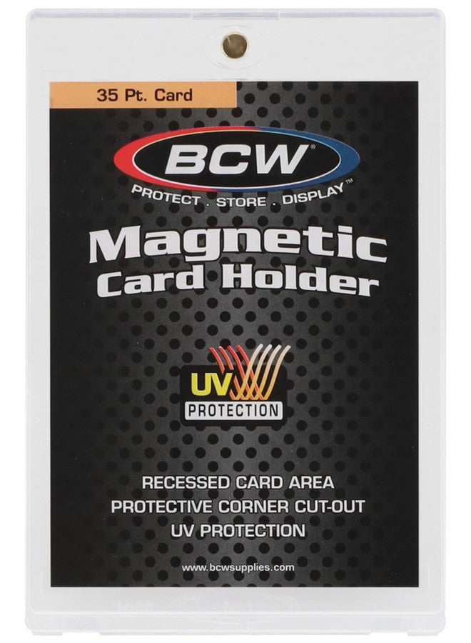 BCW 35 Pt Magnetic Card Holder -20 Pack | 2-Piece Design With Gold Magnet For Trading Cards | Durable Protective Card Case With Recessed Arrowhead Corners | Magnetic Card Holders For Trading Cards - Image 3
