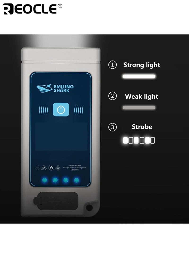ريوكل مصباح يدوي صغير LED فائق السطوع 3 أوضاع USB قابلة للشحن مع شاشة عرض طاقة البطارية حجم الجيب لمغامرة التخييم في الهواء الطلق والاستخدام في حالات الطوارئ - Image 2