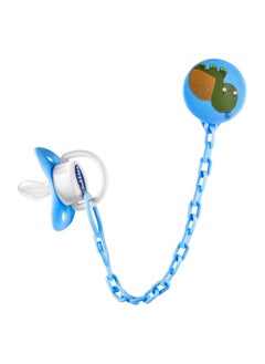 Pacifier with Chain 0-3 Months - Blue