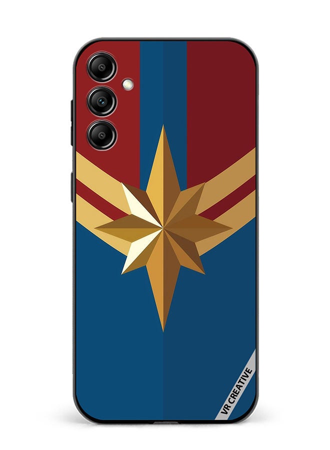 VR CREATIVE Protective Case Cover For Samsung Galaxy M14 Captain Marvel Logo Design Multicolour - Image 1