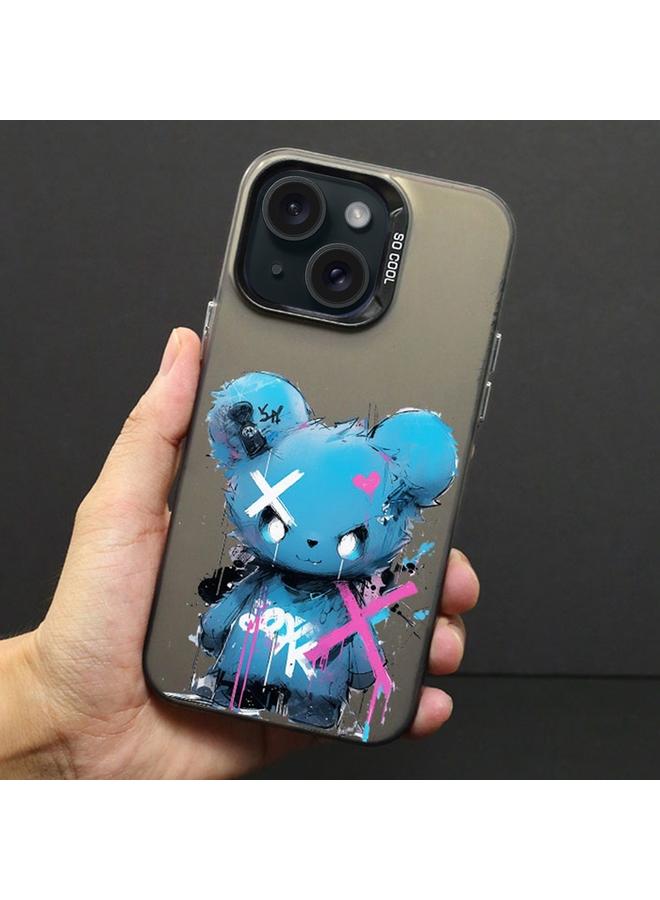 اس-توب جراب لهاتف iPhone 15 Plus بلون حبر غير لامع مصنوع من مادة PC+TPU - Image 2