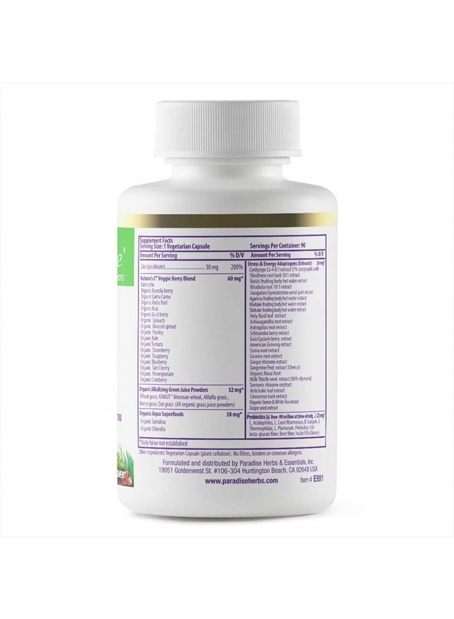 Paradise Herbs مكملات الزنك مع البيكولينات و ناتشرز سي، لدعم المناعة، فائق القوة، نقي للغاية، خالي من الغلوتين، غير معدّل وراثيًا، نباتي، 30 ملغ، 90 كبسولة - Image 2