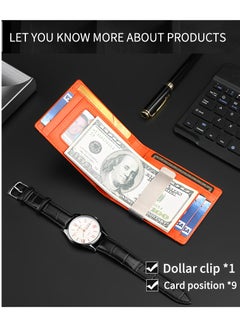Skycare Skycare  Slim Wallets for Men - Leather Money Clip Mens Wallet - RFID Blocking Front Pocket Bifold Wallet - Minimalist Credit Card Holder with Gift Box  - Image 3