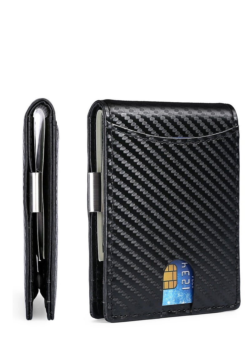 Skycare Skycare  Slim Wallets for Men - Leather Money Clip Mens Wallet - RFID Blocking Front Pocket Bifold Wallet - Minimalist Credit Card Holder with Gift Box  - Image 1