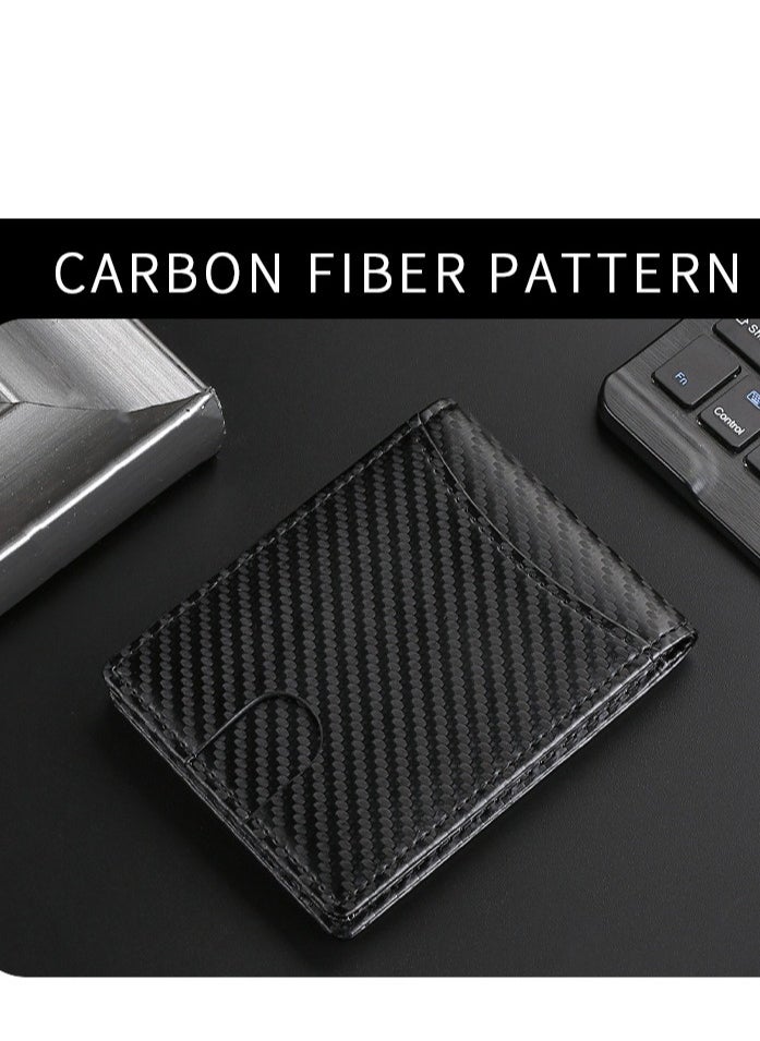 Skycare Skycare  Slim Wallets for Men - Leather Money Clip Mens Wallet - RFID Blocking Front Pocket Bifold Wallet - Minimalist Credit Card Holder with Gift Box  - Image 5