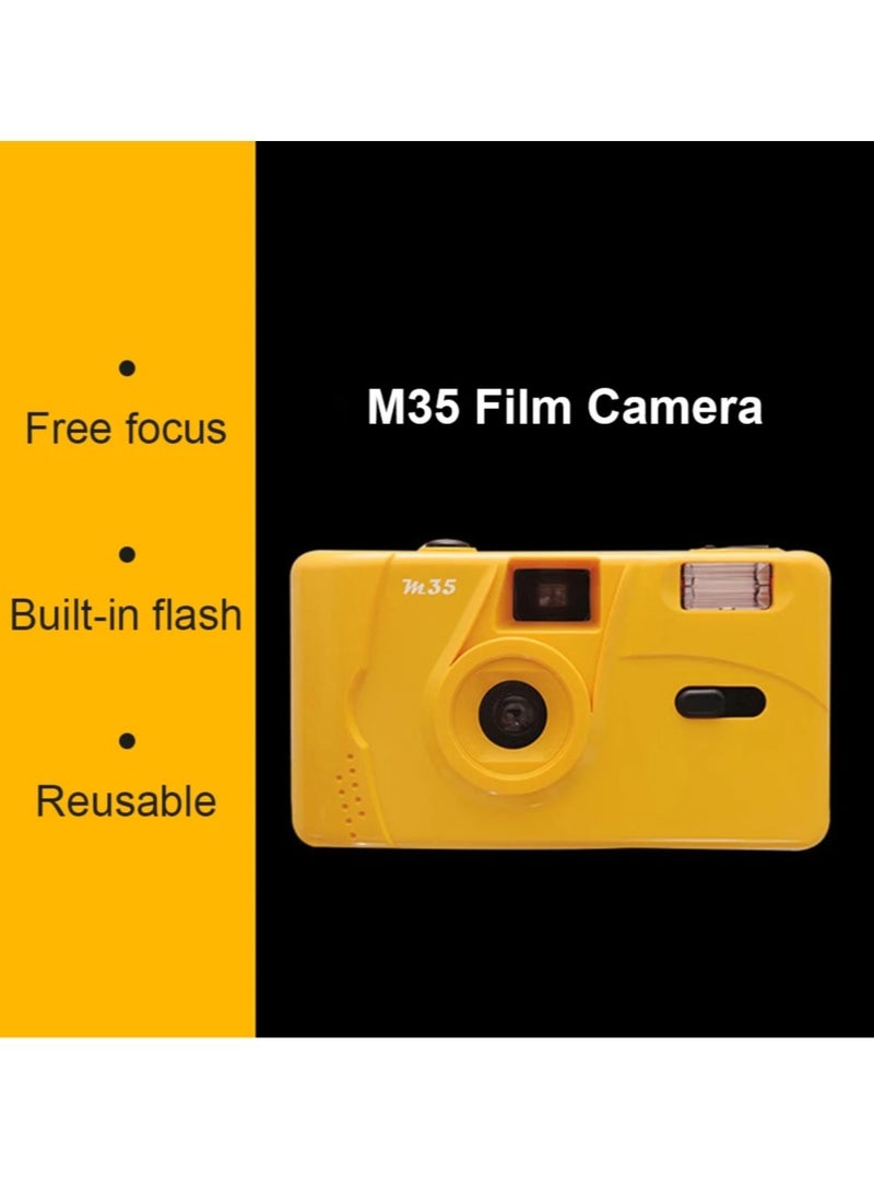 Generic M35 Film Camera, Non Disposable Durable Retro Reusable Film Camera, Compact And Portable Rechargeable Camera, Easy To Use Strong Manual Camera With Build In Flash, (1pc, Purple)  - Image 4