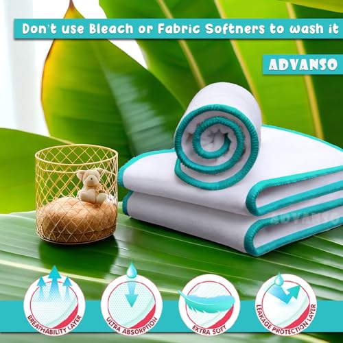 Advanso High absorbent cloth diaper inserts only 3 pcs combo pack premium insert pad for washable diapers reusable wet free booster pads dry feel soaker pad diaper liners - Image 3