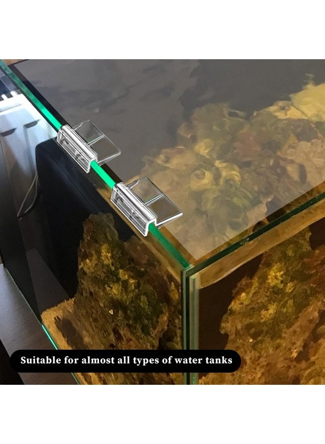 Sliverdew 6 PCS Aquarium Lid Clips, 6mm Clear Acrylic Fish Tank Lid Holder Aquarium Cover Support Clamps for Rimless Aquarium Glass Top, Plastic Fish Tank Cover, Aquarium Hoods - Image 4