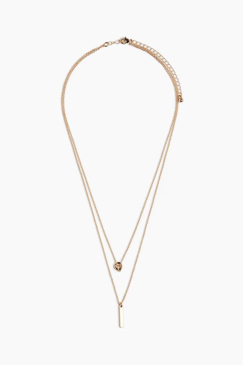H&M Two-strand pendant necklace