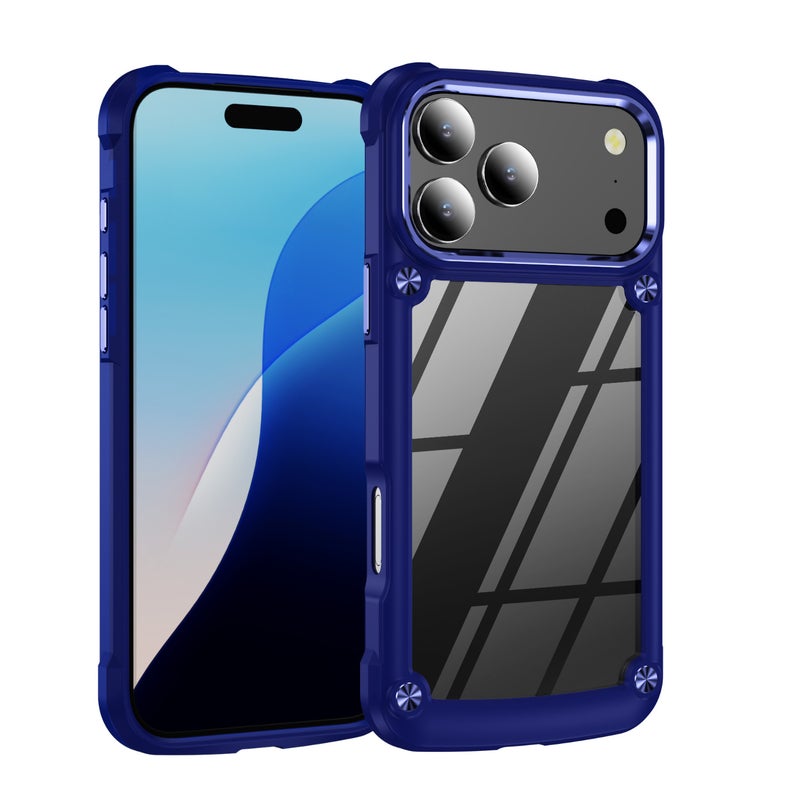 iPhone 15 Pro Max Scratch Resistant Protective PC for iPhone 15 15 Plus 15 Pro 15 Pro Max with Kickstand and Strong Magnetic in Blue - Image 1