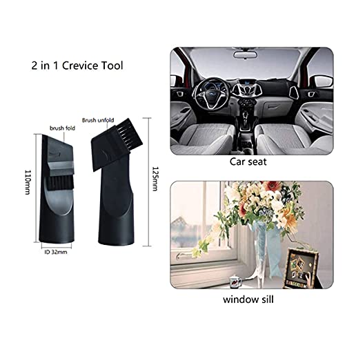 Buysk 32mm Vacuum Attachments Accessories, Vacuum Cleaning Set Brush Nozzle Crevice Tool with 35mm to 32mm Hose Adapter 5pcs - Image 4