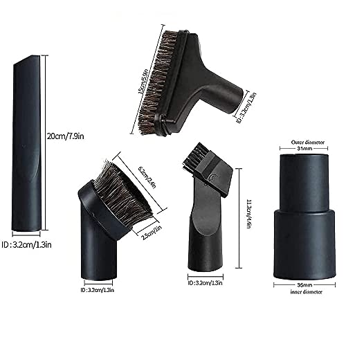 Buysk 32mm Vacuum Attachments Accessories, Vacuum Cleaning Set Brush Nozzle Crevice Tool with 35mm to 32mm Hose Adapter 5pcs - Image 5