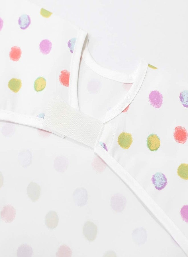 Plie Long Sleeve Waterproof Bib for Toddlers - Soft Feeding Smock for Baby Mealtime, Self-Feeding, Painting & Messy Play, BPA-Free, Easy Clean (6-24 Months) - Multi Dot - Image 3