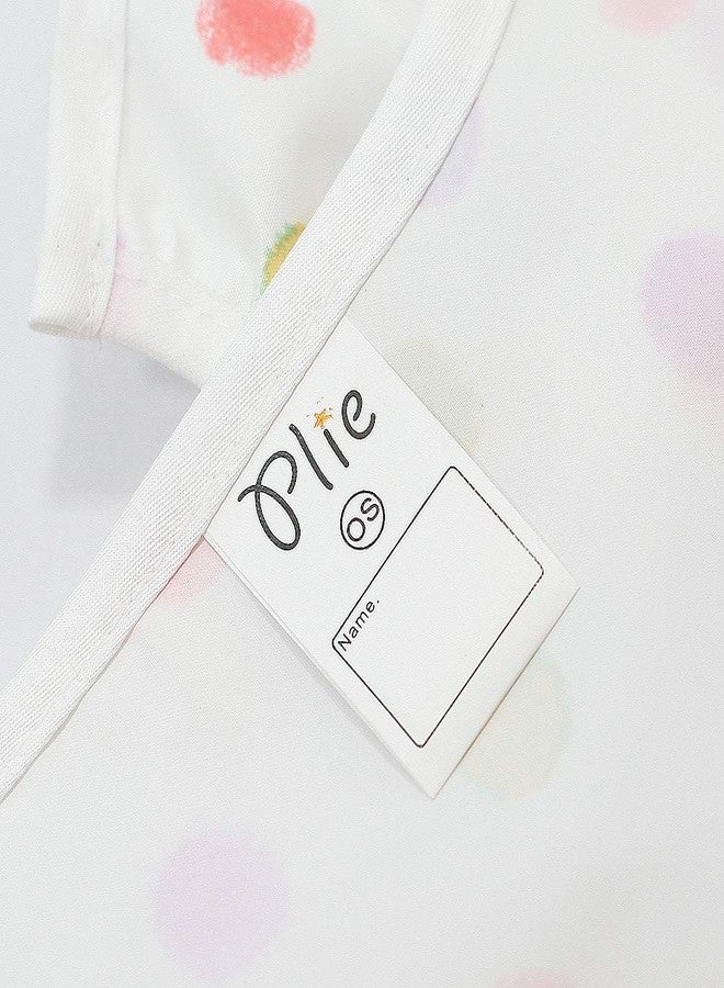 Plie Long Sleeve Waterproof Bib for Toddlers - Soft Feeding Smock for Baby Mealtime, Self-Feeding, Painting & Messy Play, BPA-Free, Easy Clean (6-24 Months) - Multi Dot - Image 4