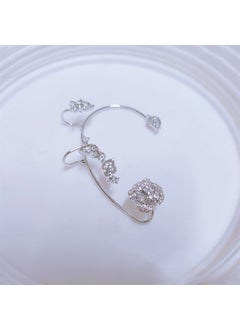 Baijin Korean Style Rose Leaf Ear Cuff EG21-009 silver right ear