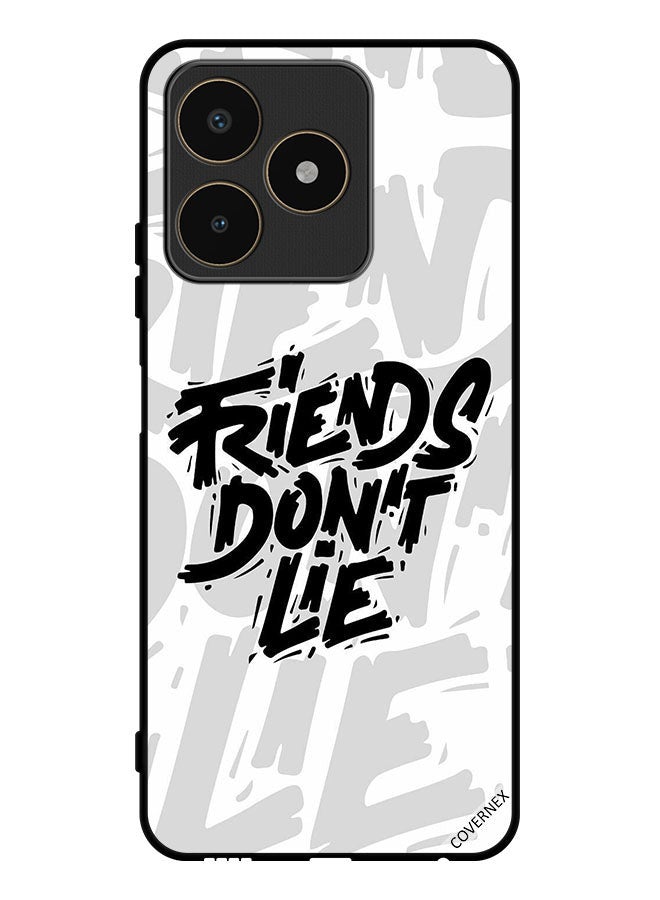 Covernex Protective Case Cover For Realme C53 Calligraphy Friends Don't Lie - Image 1