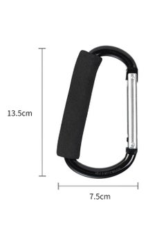 2 Pack Baby Stroller Hooks Mommy Large Carabiner Stroller Accessories Clips Organizer Hook for Hanging Purses, Diaper Bag, Shopping Bags (Black) - pzsku/ZF59E51BD5F34533D3A3FZ/45/_/1719587405/938c2c17-38b1-44b8-833e-4d5a5f6f6dc7