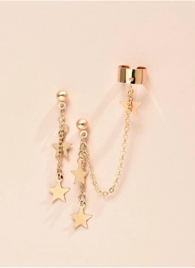 Shein - 2pcs Star Drop Earrings shein - Image 1