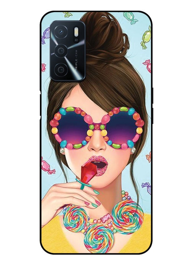 EYE CATCH Printed Protective Case Cover For Oppo A16 -  Stylish Girl - Image 1