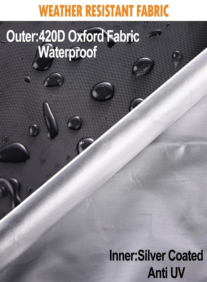 DOCEPERT Patio Umbrella Cover, 420D Waterproof Oxford, Fits Double-Sided Umbrella 13-15 ft, Black, Waterproof, Cotton, Garden Umbrella Cover - Image 4
