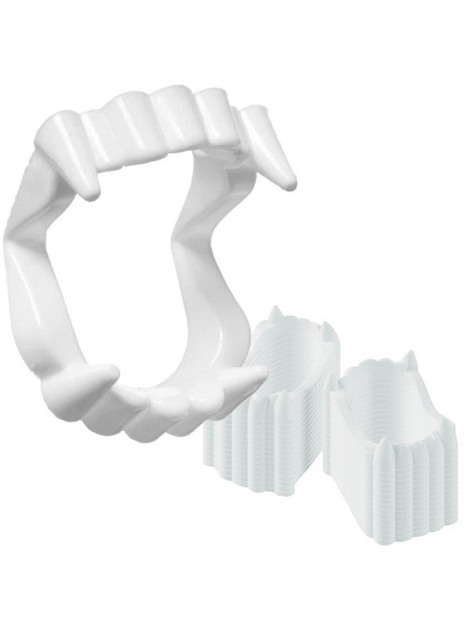 The Dreidel Company The Dreidel Company Halloween White Teeth Fangs Teeth, Costume, Funny Halloween Dress-Up, Pretend Play Decoration (48-Pack)  - Image 1
