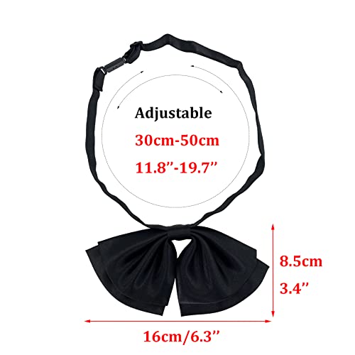 SYAYA Silk Women Casual Bow Tie, Pre-Tied Japanese kawaii School Girl Uniform Anime Bowtie For Lolita Floppy Necktie FWBT-1 (Burgundy) - Image 3