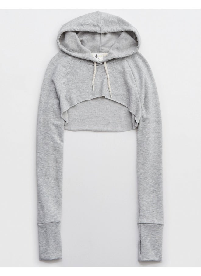 Aerie - Crop Drawstring Hoodie - Image 1