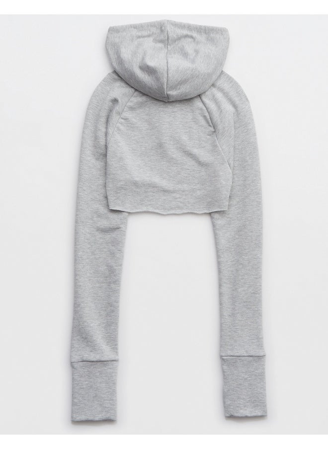 Aerie - Crop Drawstring Hoodie - Image 1