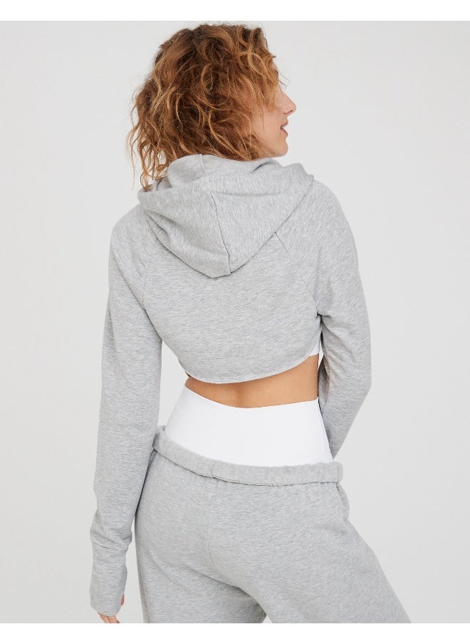Aerie - Crop Drawstring Hoodie - Image 1
