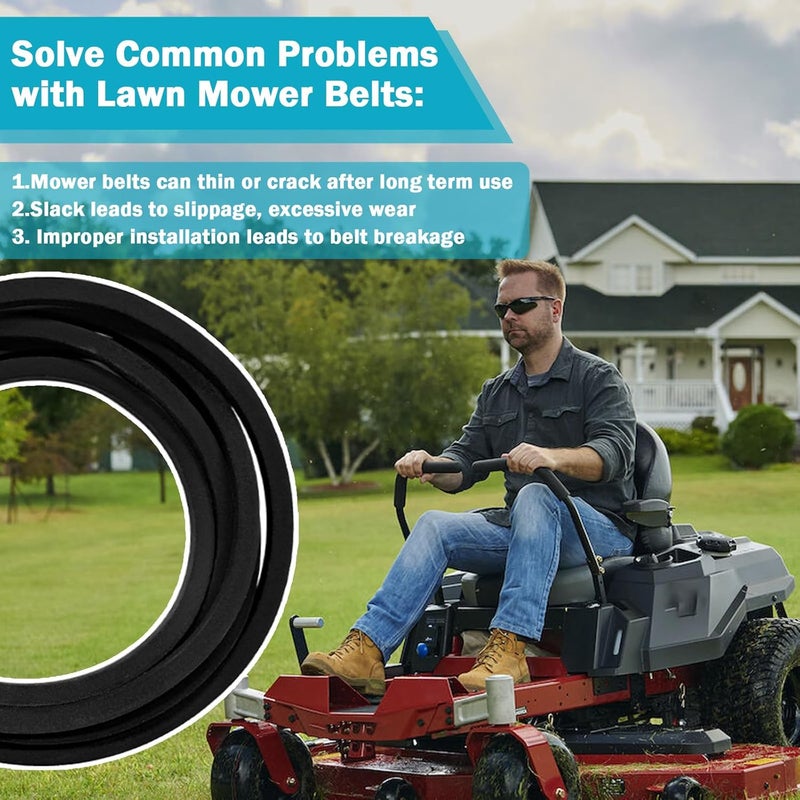Earthtec 582558001 Replacement for Husqvarna Z248F 48 Inch Zero Turn Mower RedMax RZT48 Jonsered Z48F Lawn Mower Deck Belt 147 1/4" L x 5/8" W - Image 5