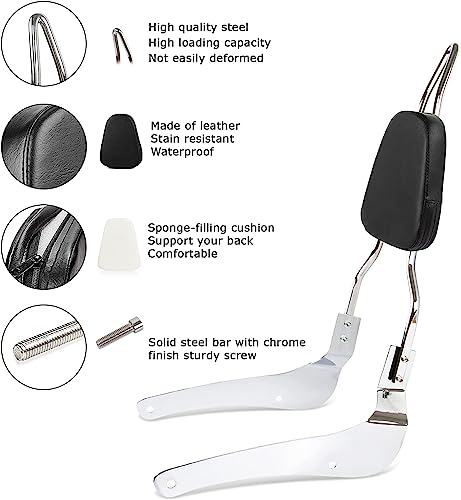Yarmile Motorcycle Rear Seat Backrest Sissy Bar Back Rest Compatible For Suzuki Volusia VL400 VL800 2001-2011 Boulevard C50 2005-2011 Boulevard M50 2005-2008 - Image 3