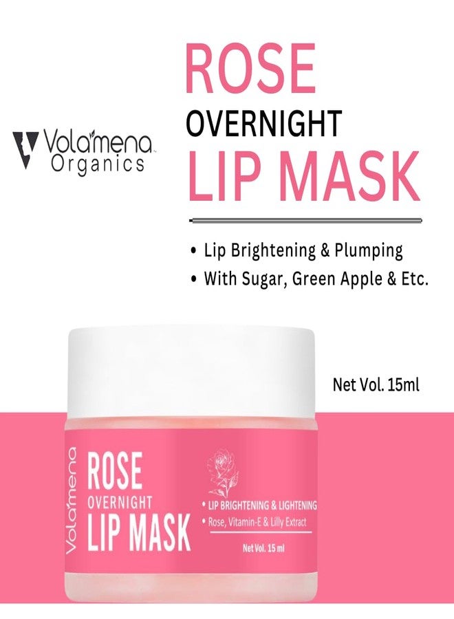 VOLAMENA WITH DEVICE Volamena Rose & Vit-E Lip Mask For Lighten Dark to Natural Pink Lips For Women 15 ml - Image 3