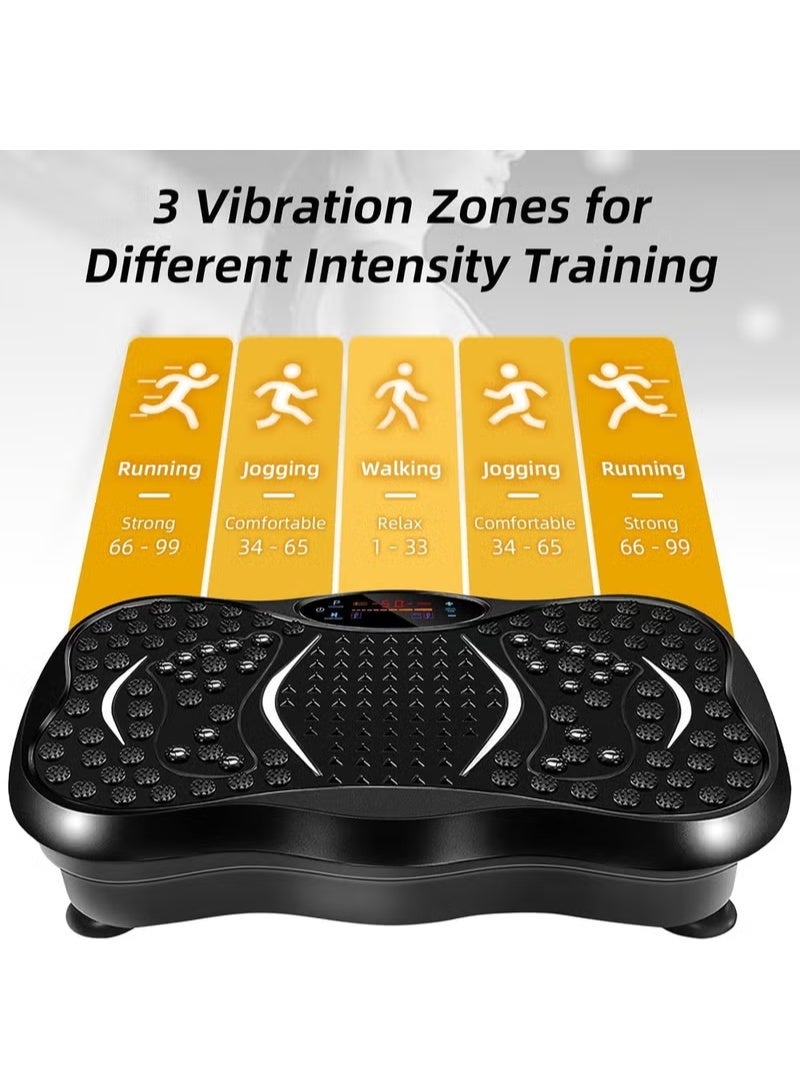 ELTRAZONE Portable Vibration Plate Exercise Machine with Resistance Bands, Digital LED Display & Remote Control - Compact Whole Body Trainer - Image 5
