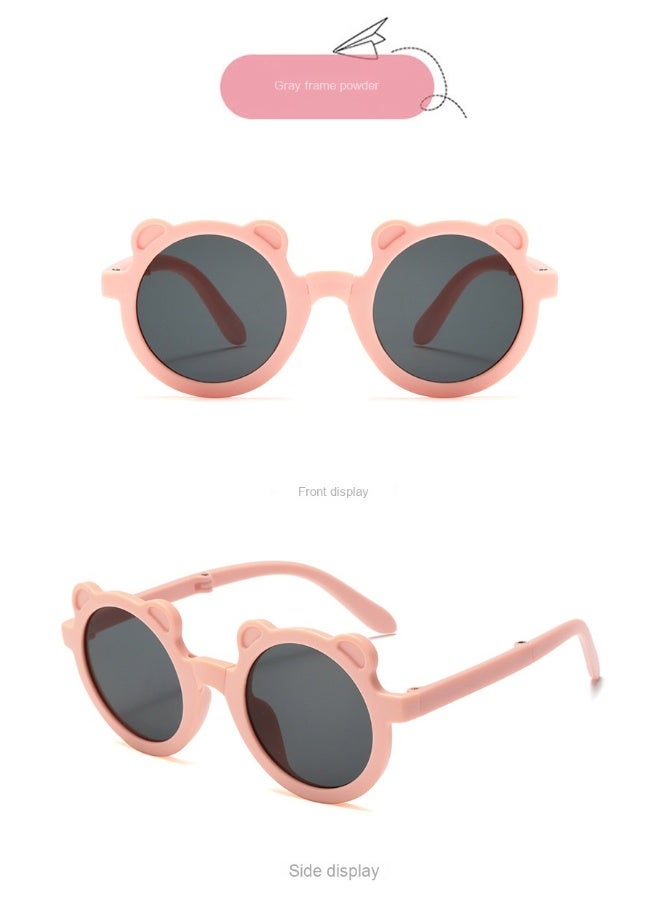 NIBEMINENT Cute Teddy Bear Earmuff Foldable Sunglasses - Baby's Sun Protection Glasses - Image 2
