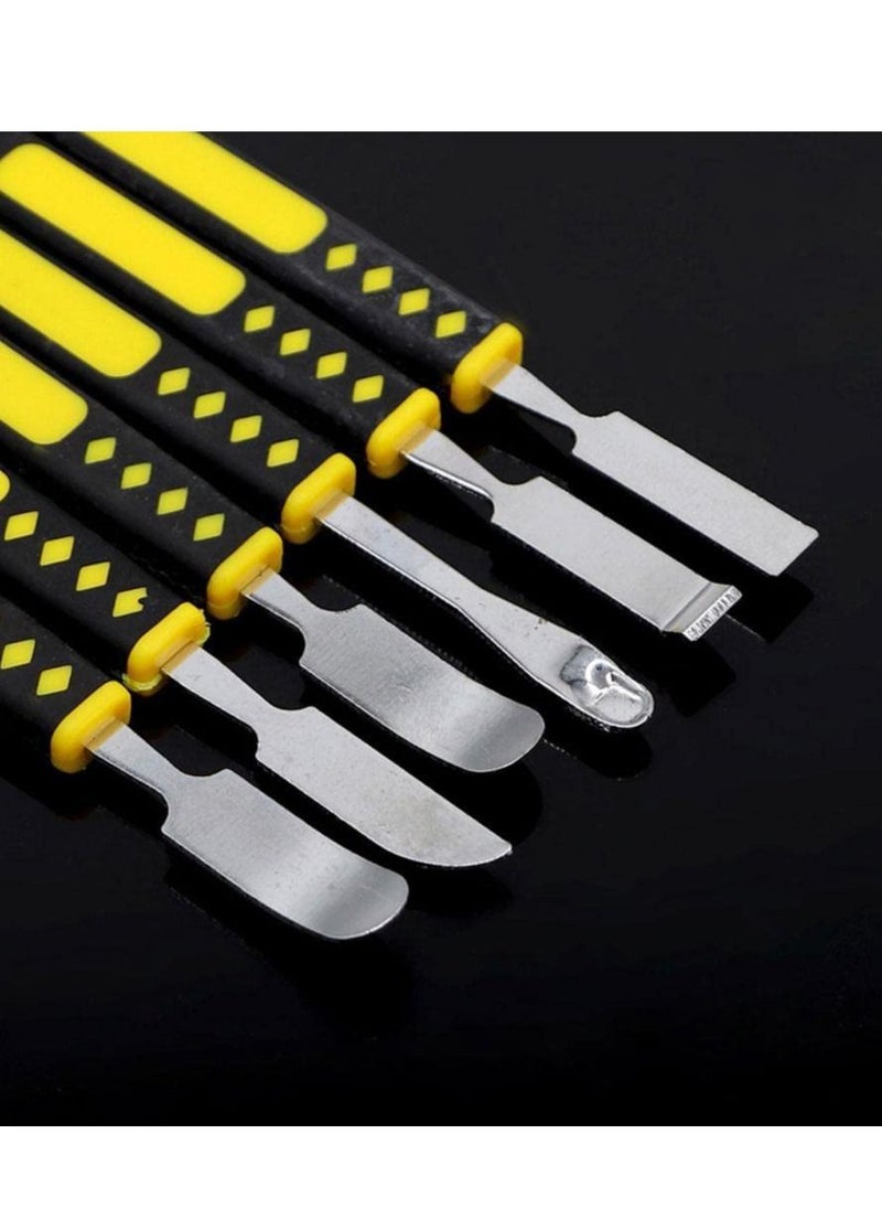 Y&D Metal Crowbar, Utility Pry Bar Set, 6 Piece Small Spudger Opening Repair Tools Kit, Professional Tool for Mobile Phone Crowbar  - Image 5
