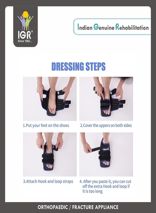 IGR حذاء IGR CAST للقدم المكسورة بعد وضع الجبيرة/الجبس - أسود، قطعة واحدة (XL (9-10)) - Image 4