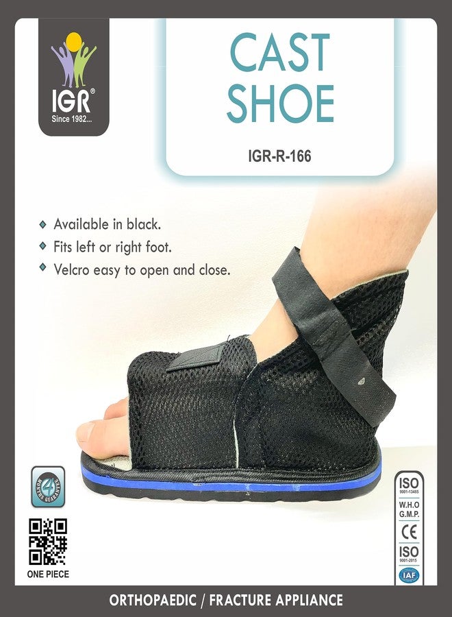 IGR حذاء IGR CAST للقدم المكسورة بعد وضع الجبيرة/الجبس - أسود، قطعة واحدة (XL (9-10)) - Image 2