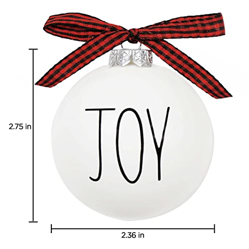 ORIENTAL CHERRY Christmas Ornaments - Set of 12 Shatterproof White Bulbs Adorned with Buffalo Plaid Bows - Rustic Farmhouse Christmas Tree Decorations for Xmas Tree Decor - Image 5