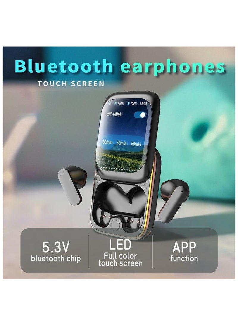 Generic - New G9 sliding color screen Bluetooth earphones with ultra long battery life, wireless explosive high-definition noise reduction sound quality，Touch Screen Bluetooth Earphones with 5.3V Chip, LED Full Colour Display, App Function - Image 1