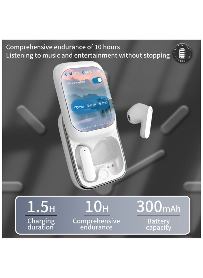 Generic - New G9 sliding color screen Bluetooth earphones with ultra long battery life, wireless explosive high-definition noise reduction sound quality，Touch Screen Bluetooth Earphones with 5.3V Chip, LED Full Colour Display, App Function - Image 1