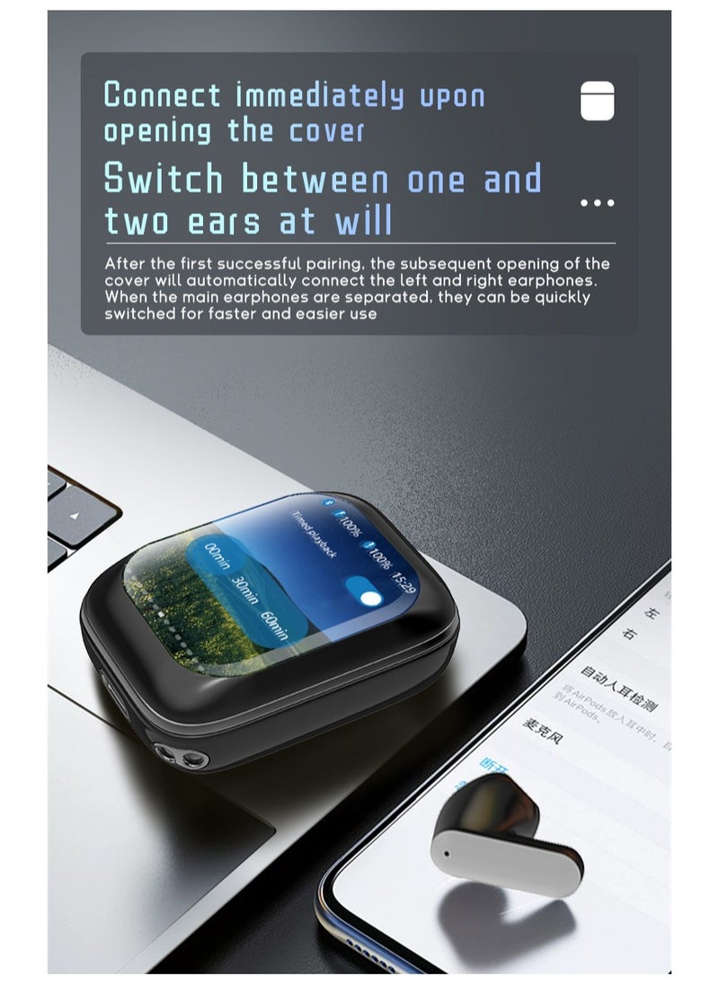 Generic - New G9 sliding color screen Bluetooth earphones with ultra long battery life, wireless explosive high-definition noise reduction sound quality，Touch Screen Bluetooth Earphones with 5.3V Chip, LED Full Colour Display, App Function - Image 1